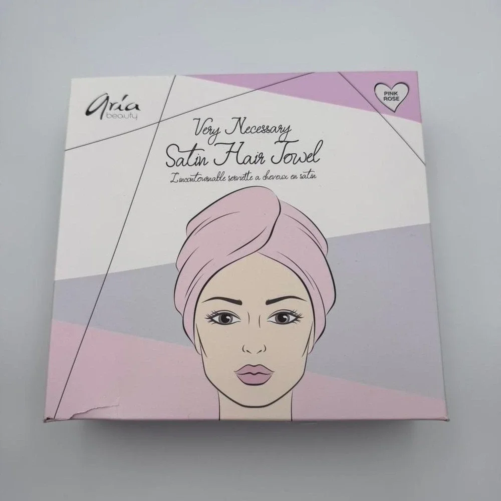 Aria Beauty Very Necessary Satin Hair Towel Hair Towel New in Box